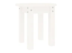 Mesa De Centro| Mesa de centro Ø 35x35 cm madeira de pinho maciça PT504725 Branco