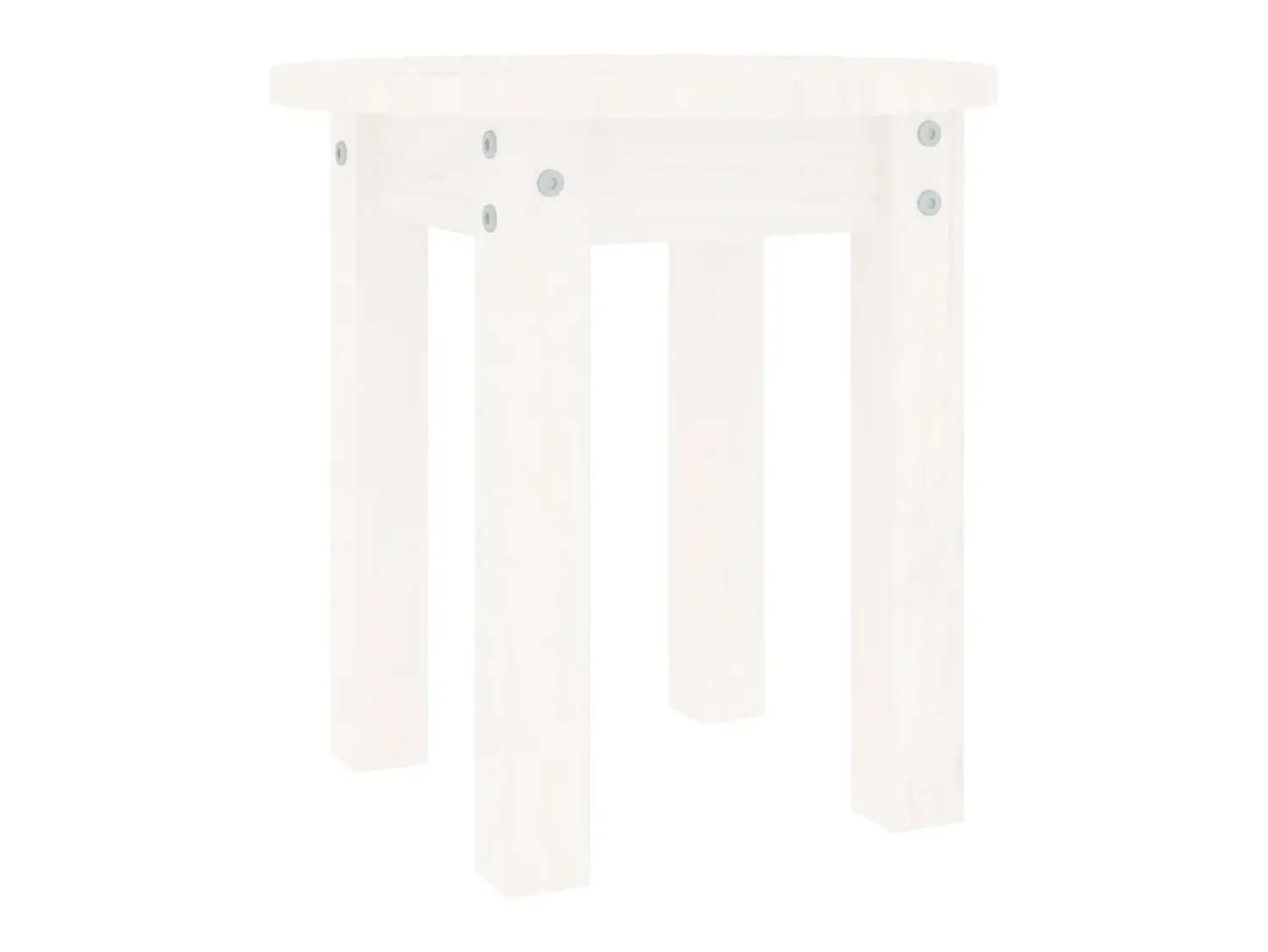 Mesa De Centro| Mesa de centro Ø 35x35 cm madeira de pinho maciça PT504725 Branco