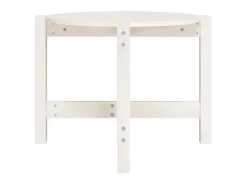 Mesa De Centro| Mesa de centro Ø 62,5x45 cm madeira de pinho maciça PT269732 Branco