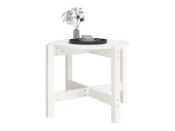 Mesa De Centro| Mesa de centro Ø 62,5x45 cm madeira de pinho maciça PT269732 Branco