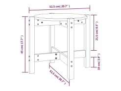 Sale vidaxl Mesa de centro Ø 52,5x45 cm madeira pinho maciça castanho-mel Natural claro