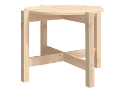 Discount vidaxl Mesa de centro Ø 62,5x45 cm madeira de pinho maciça Natural claro