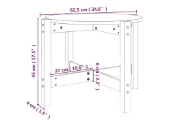 Discount vidaxl Mesa de centro Ø 62,5x45 cm madeira de pinho maciça Natural claro