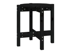 Mesa De Apoio| Mesa de centro Ø 42,5x45 cm madeira de pinho maciça PT349351 Preto