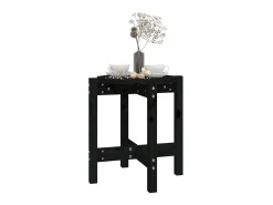 Mesa De Apoio| Mesa de centro Ø 42,5x45 cm madeira de pinho maciça PT349351 Preto