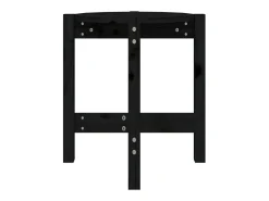 Mesa De Apoio| Mesa de centro Ø 42,5x45 cm madeira de pinho maciça PT349351 Preto