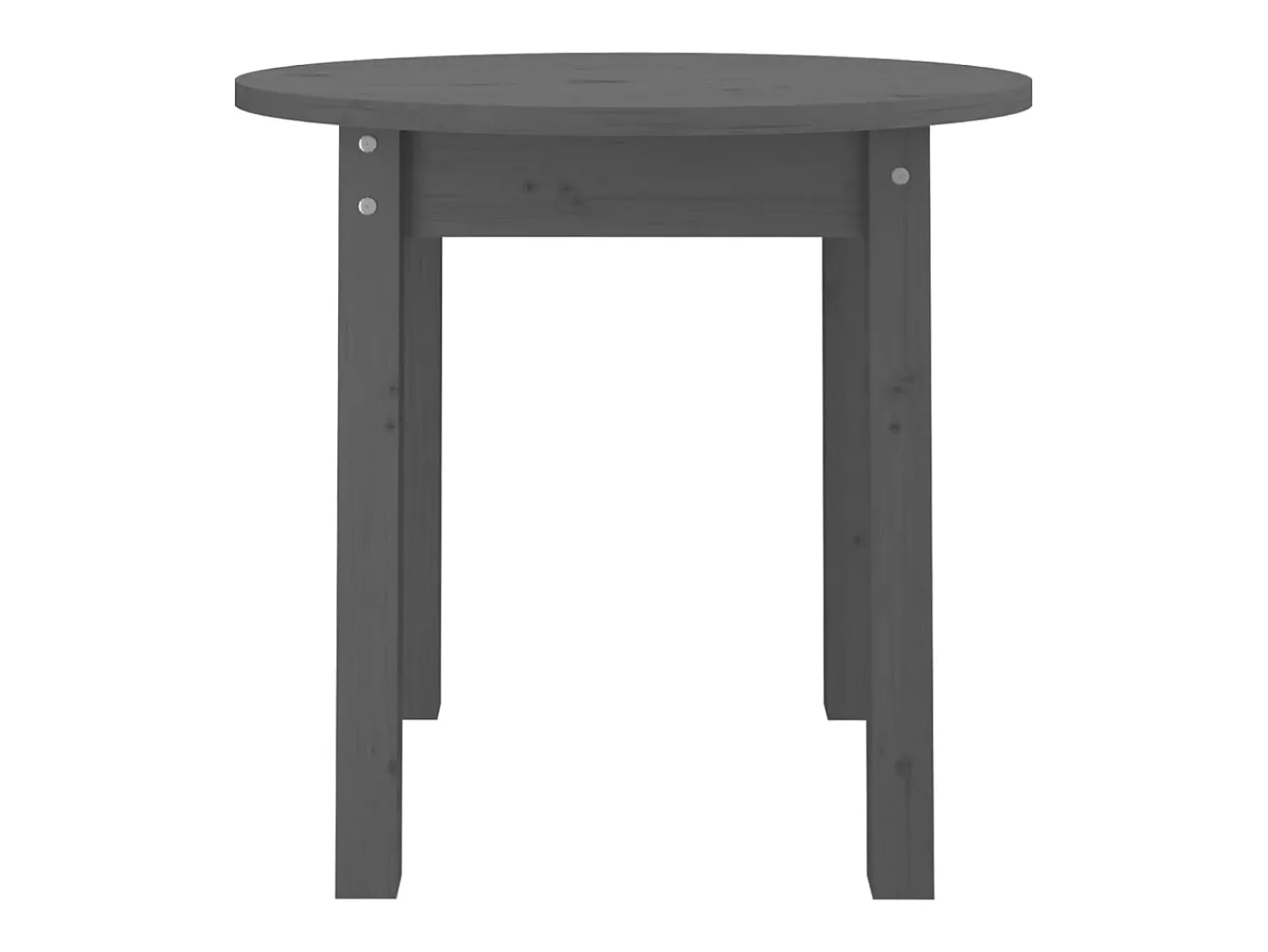 New Mesa de centro Ø 45x40 cm madeira de pinho maciça PT967057 Cinzento
