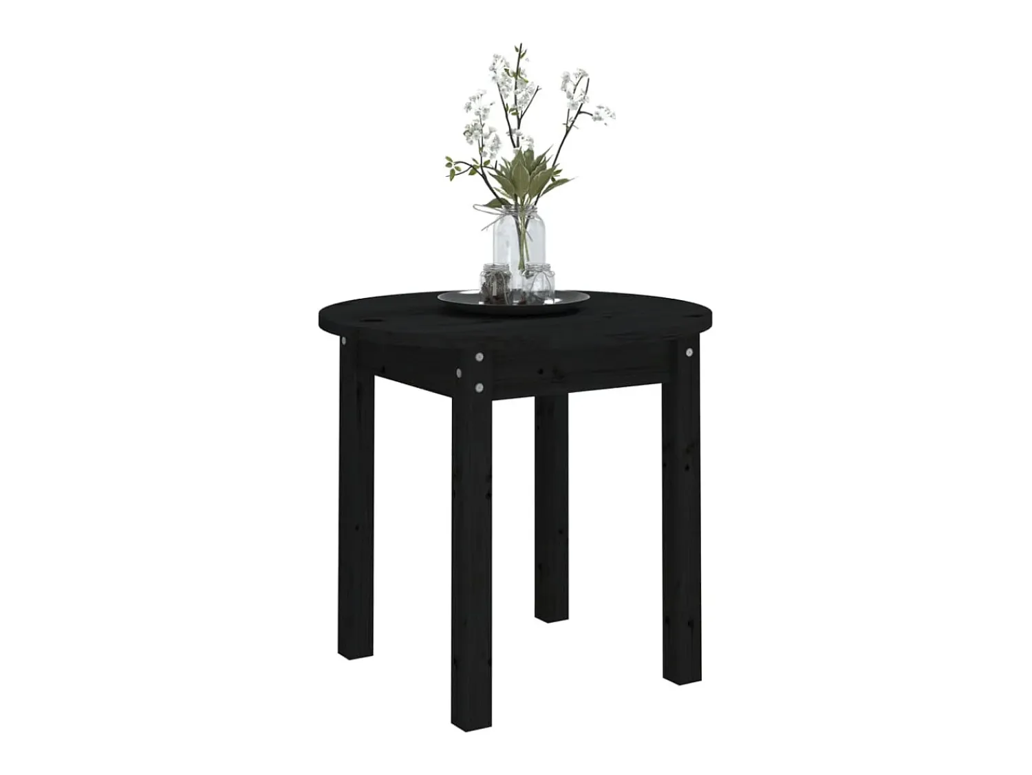 Mesa de centro Ø 45x40 cm madeira de pinho maciça PT143371^ Mesa De Centro