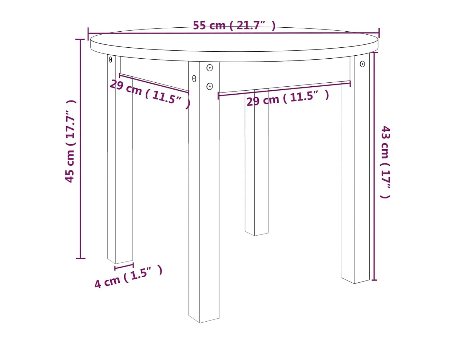 Mesa De Centro|vidaxl Mesa de centro Ø 55x45 cm madeira pinho maciça castanho-mel Natural claro