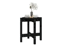 Mesa De Centro|vidaxl Mesa de centro Ø 42,5x45 cm madeira de pinho maciça Preto