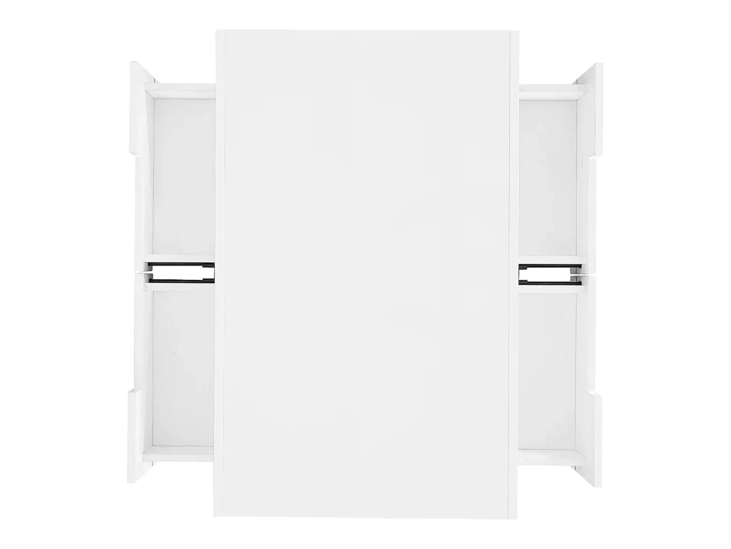 Mesa De Centro* Mesa de centro, acabamento alto brilho, com LED, 4 gavetas à frente e atrás, amplo espaço de arrumação 80x50x36cm, Branco