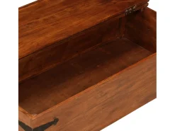 Mesa De Centro*vidaxl Mesa de centro acácia maciça c/ acabamento a mel 110x55x35 cm Natural claro