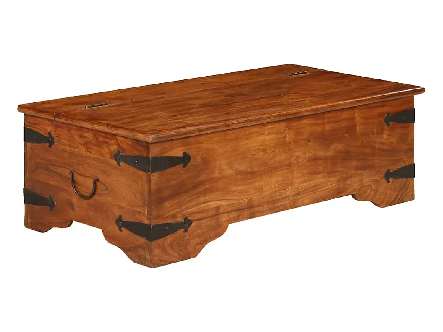 Mesa De Centro*vidaxl Mesa de centro acácia maciça c/ acabamento a mel 110x55x35 cm Natural claro