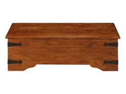 Mesa De Centro*vidaxl Mesa de centro acácia maciça c/ acabamento a mel 110x55x35 cm Natural claro
