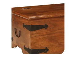 Mesa De Centro*vidaxl Mesa de centro acácia maciça c/ acabamento a mel 110x55x35 cm Natural claro