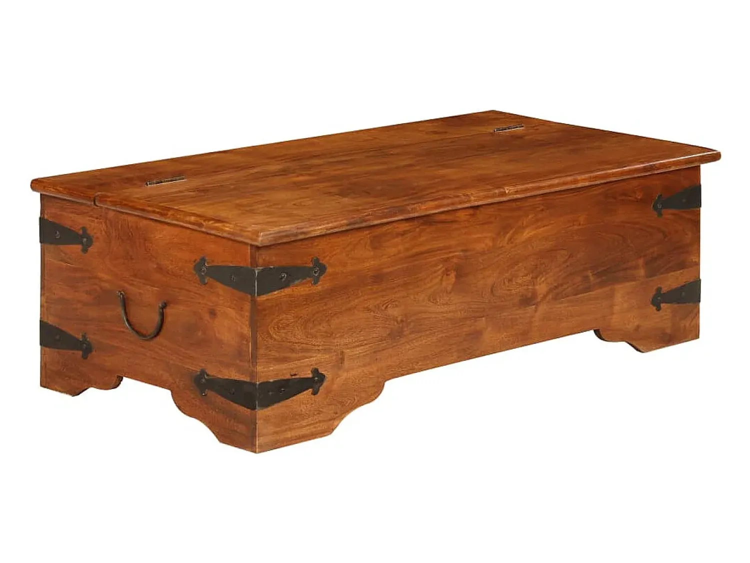 Mesa De Centro*vidaxl Mesa de centro acácia maciça c/ acabamento a mel 110x55x35 cm Natural claro