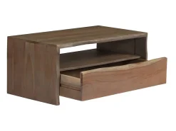 Mesa de centro acácia maciça arestas vivas 90x50x40 cm PT731236^ Mesa De Centro