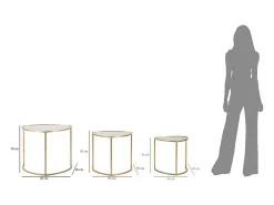 Dmora Mesa de centro Adrian, Mesa de centro baixa, Porta-revistas para sofá, Prateleira de sala, 60x60 h50 cm,^ Mesa De Centro
