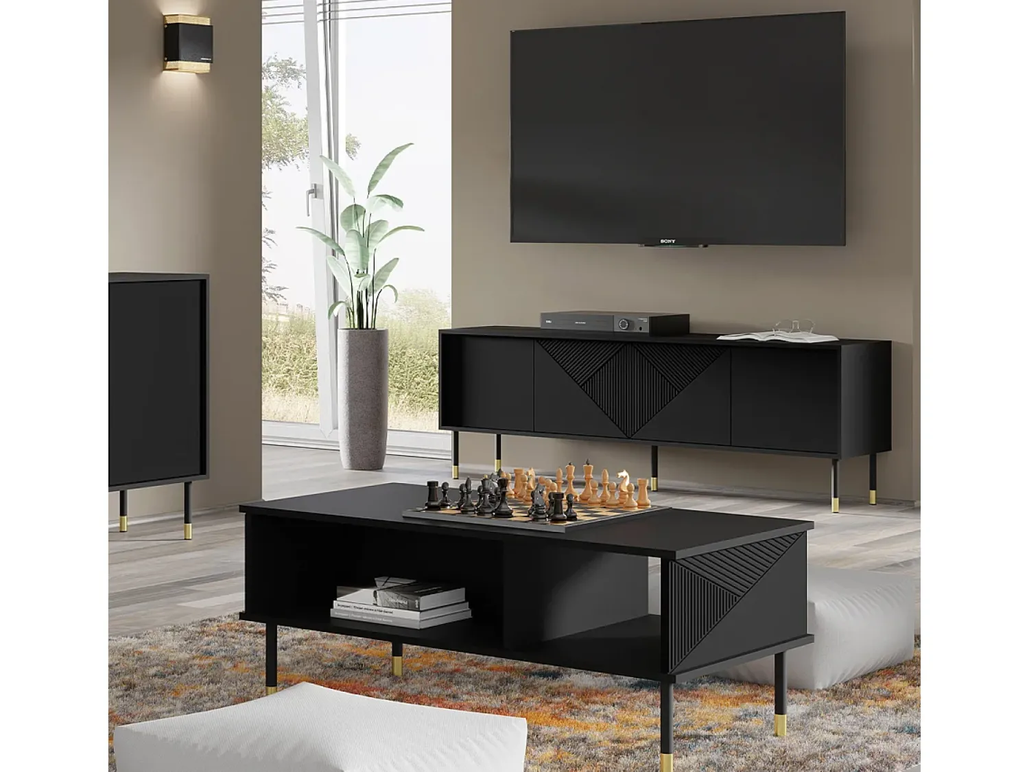 Best Petits-Meubles Mesa de centro Aglaé 45cm Preto