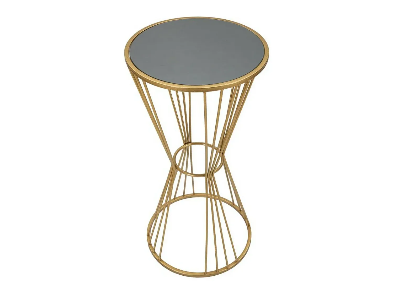 Mesa De Apoio|Dmora Mesa de centro Agnes, Mesa de centro baixa, Porta-revistas para sofá, Estante de sala, 40x40 h80 cm, Dourado