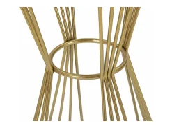 Mesa De Apoio|Dmora Mesa de centro Agnes, Mesa de centro baixa, Porta-revistas para sofá, Estante de sala, 40x40 h80 cm, Dourado