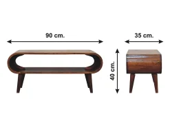 Mesa de centro Amaya em estilo nórdico.^ Mesa De Centro