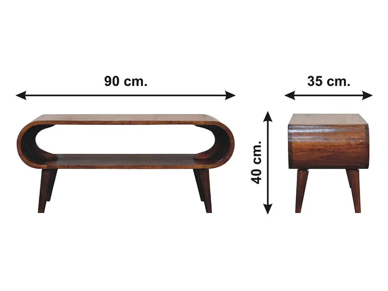 Mesa de centro Amaya em estilo nórdico.^ Mesa De Centro
