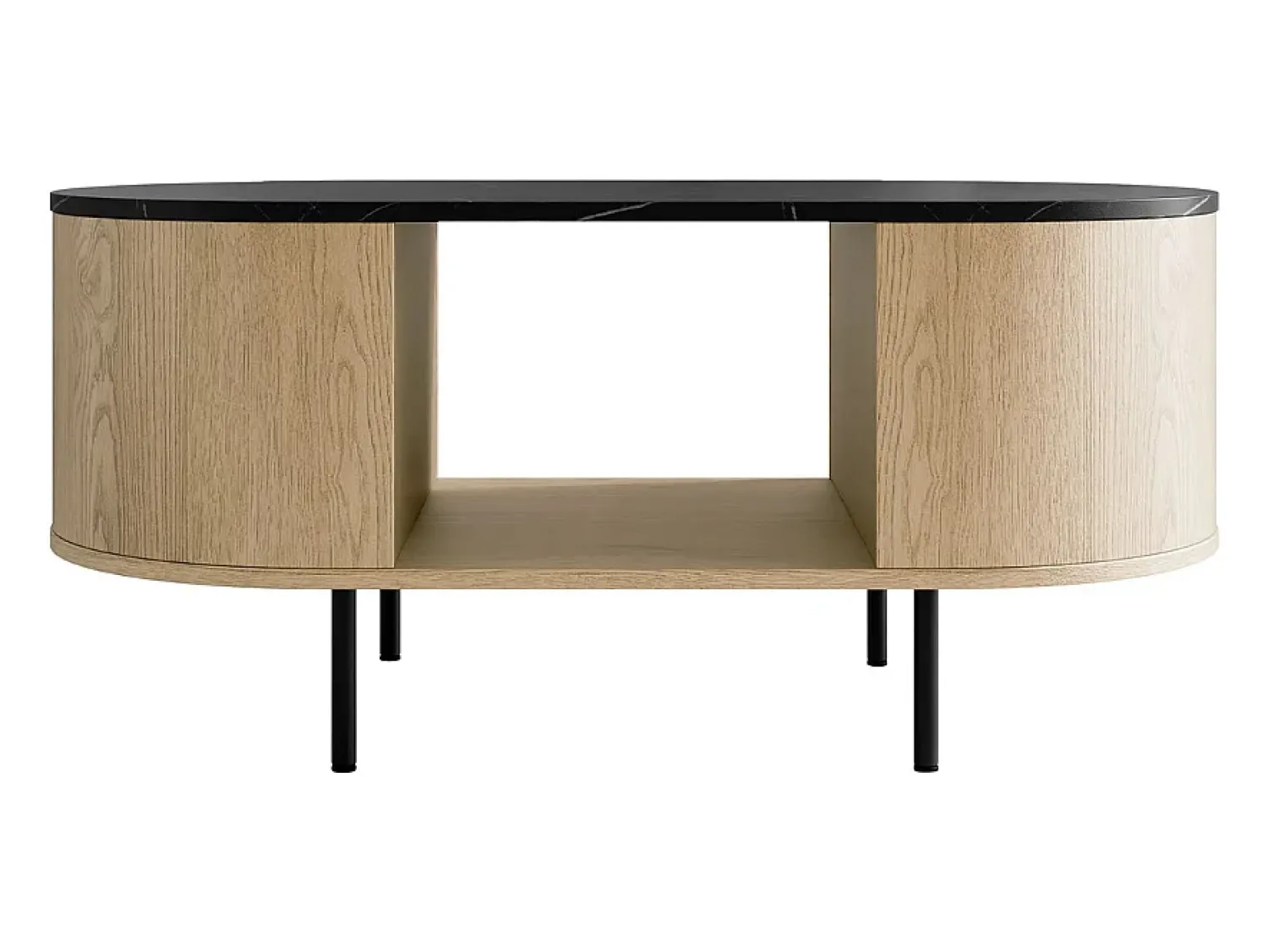 Mesa De Centro* Mesa de Centro AMBIHOME DORE - Carvalho Cremona/, C100xP52xA45cm Preto