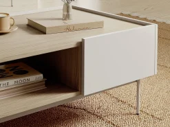 Mesa De Centro| Mesa de Centro AMBIHOME LORA - Caxemira, C97xA45xP65cm Castanho
