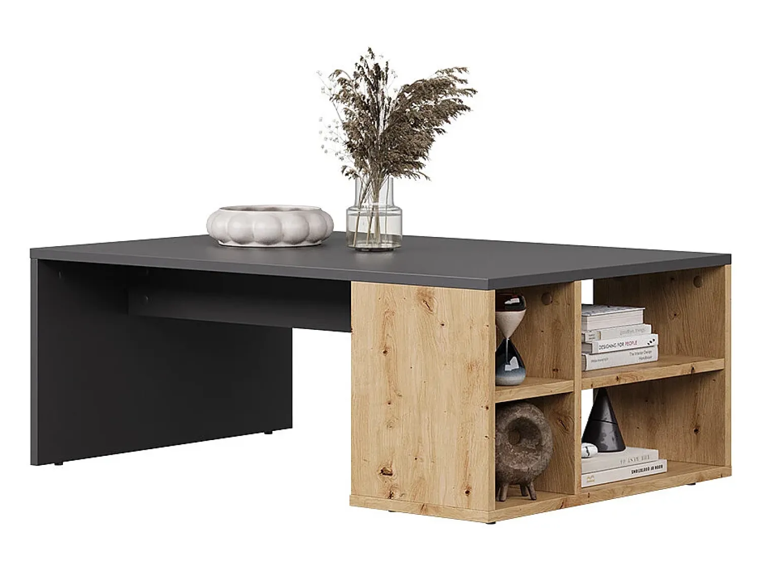 Mesa De Centro*Vicco Mesa de centro antracite 90x60x33.6 danny Cinza antracite