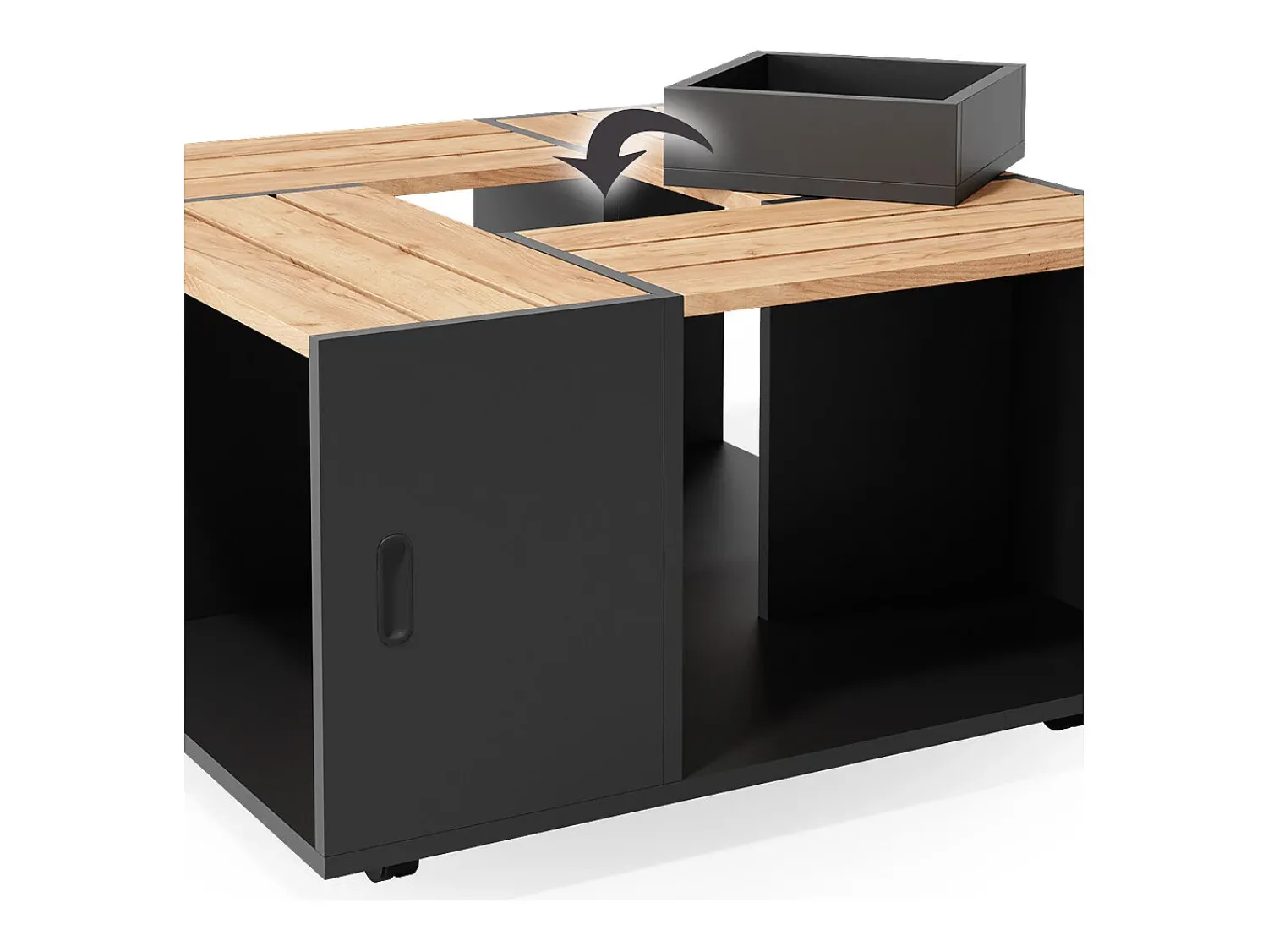 Mesa De Centro|Vicco Mesa de centro antracite 80x80x43 anton Cinza antracite