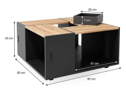 Mesa De Centro|Vicco Mesa de centro antracite 80x80x43 anton Cinza antracite