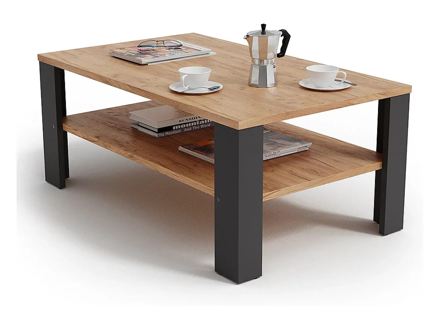 New Vicco Mesa de centro antracite 100x60x42 Cinza antracite