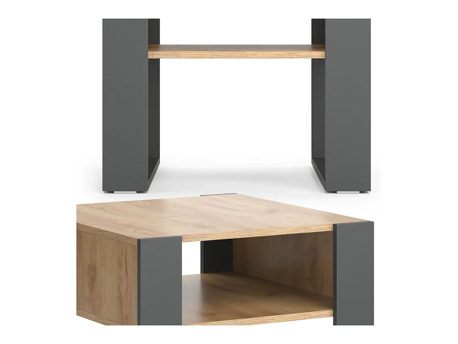 Mesa De Centro*Vicco Mesa de centro antracite 59.2x50.6x62.4 Cinza antracite