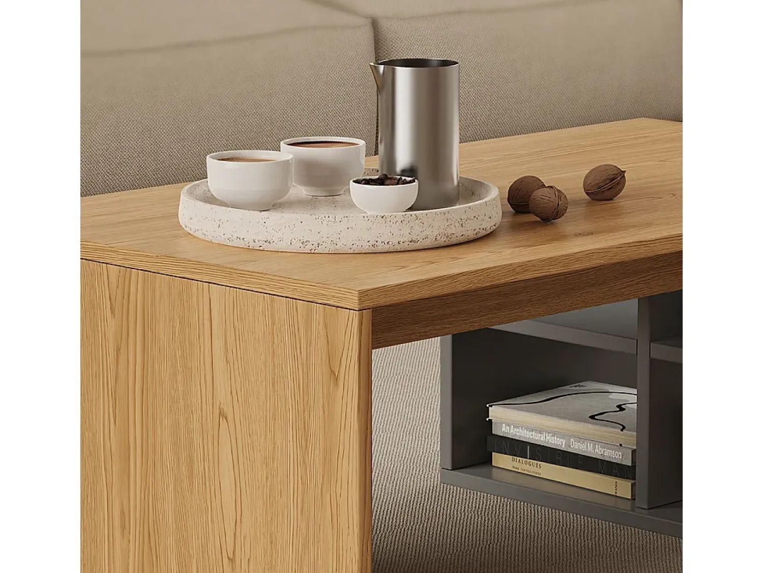 Mesa De Centro|Vicco Mesa de centro antracite 90x50x33.6 kivo Cinza antracite