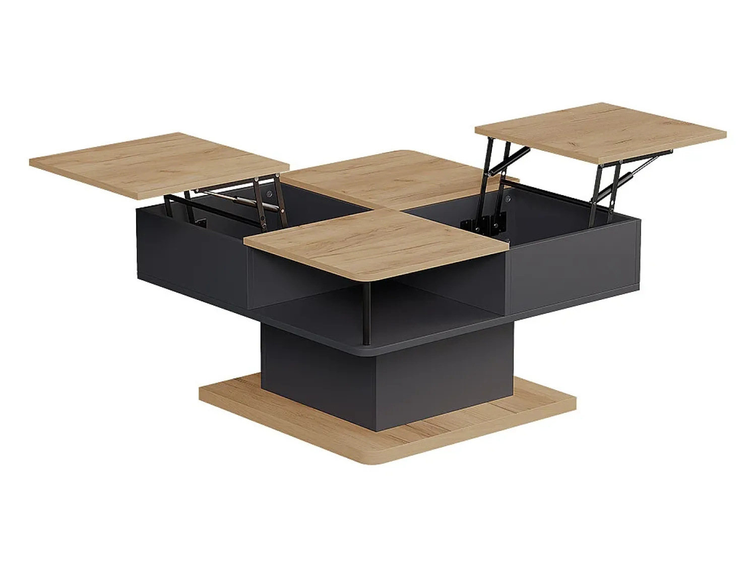 Mesa De Centro|Vicco Mesa de centro antracite 80x45x80 movira Cinza antracite