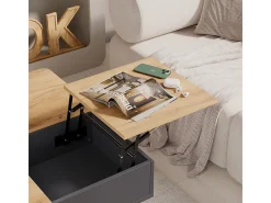 Mesa De Centro|Vicco Mesa de centro antracite 80x45x80 movira Cinza antracite