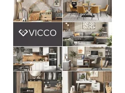 Mesa De Centro|Vicco Mesa de centro antracite 80x45x80 movira Cinza antracite