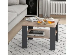 Mesa De Centro|Vicco Mesa de centro antracite 60x60x42 homer Cinza antracite