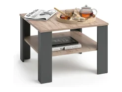 Mesa De Centro|Vicco Mesa de centro antracite 60x60x42 homer Cinza antracite