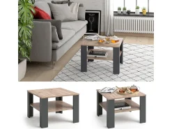 Mesa De Centro|Vicco Mesa de centro antracite 60x60x42 homer Cinza antracite
