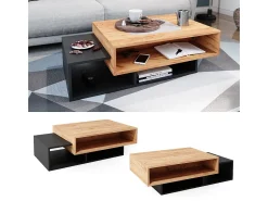Outlet Vicco Mesa de centro antracite 105x60x32 bari Cinza antracite