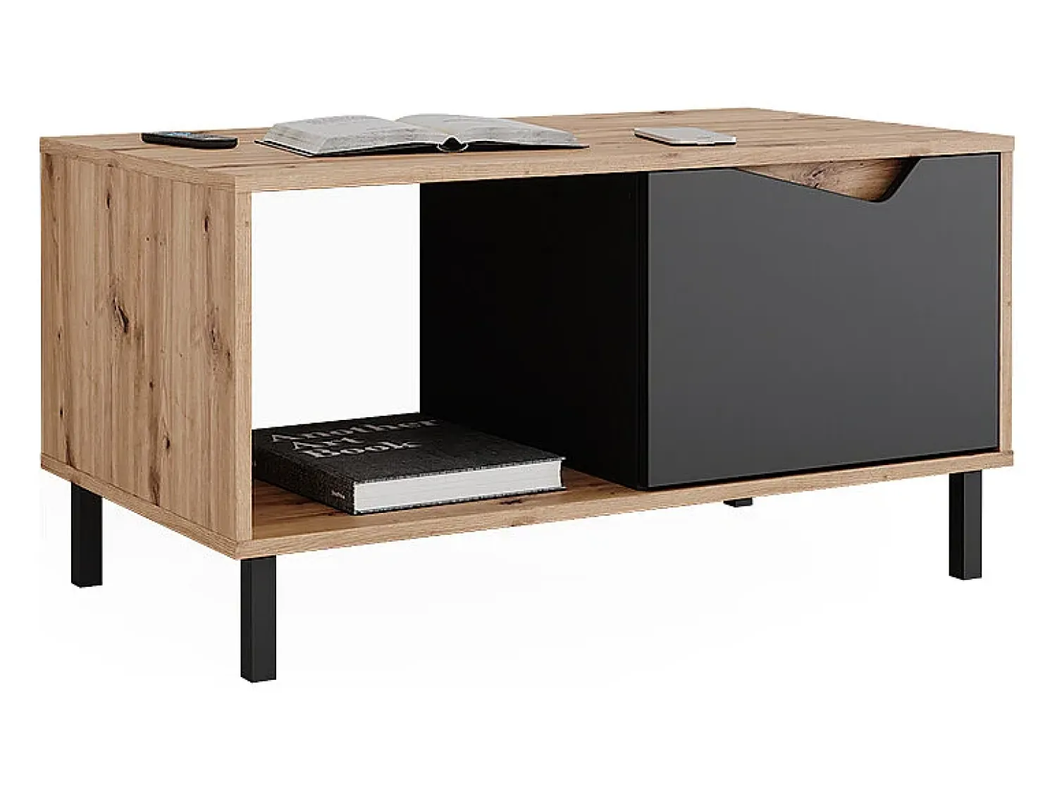 Vicco Mesa de centro antracite/artesanal 90x50x47 marelle^ Mesa De Centro