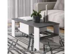 Best Vicco Mesa de centro antracite/branco 89.8x46.4x35.8 wilmut Cinza antracite