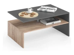 Mesa De Centro*Vicco Mesa de centro antracite/carvalho arenoso 90x60x42 amato Cinza antracite