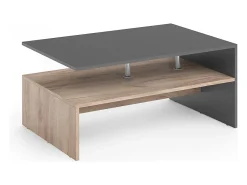 Mesa De Centro*Vicco Mesa de centro antracite/carvalho arenoso 90x60x42 amato Cinza antracite