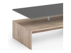 Mesa De Centro*Vicco Mesa de centro antracite/carvalho arenoso 90x60x42 amato Cinza antracite