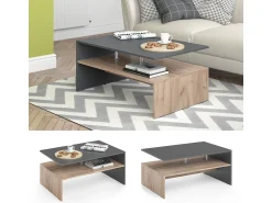Mesa De Centro*Vicco Mesa de centro antracite/carvalho arenoso 90x60x42 amato Cinza antracite