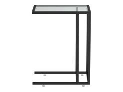 Mesa De Centro| Mesa de centro ao computador 50x35x65 cm vidro temperado PT569491 Preto