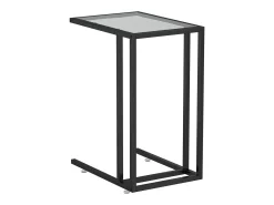 Mesa De Centro| Mesa de centro ao computador 50x35x65 cm vidro temperado PT569491 Preto